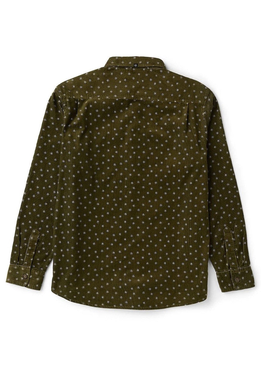 VISSLA CHEMISE RAILS CORD PRINTED ECO LS Kaki