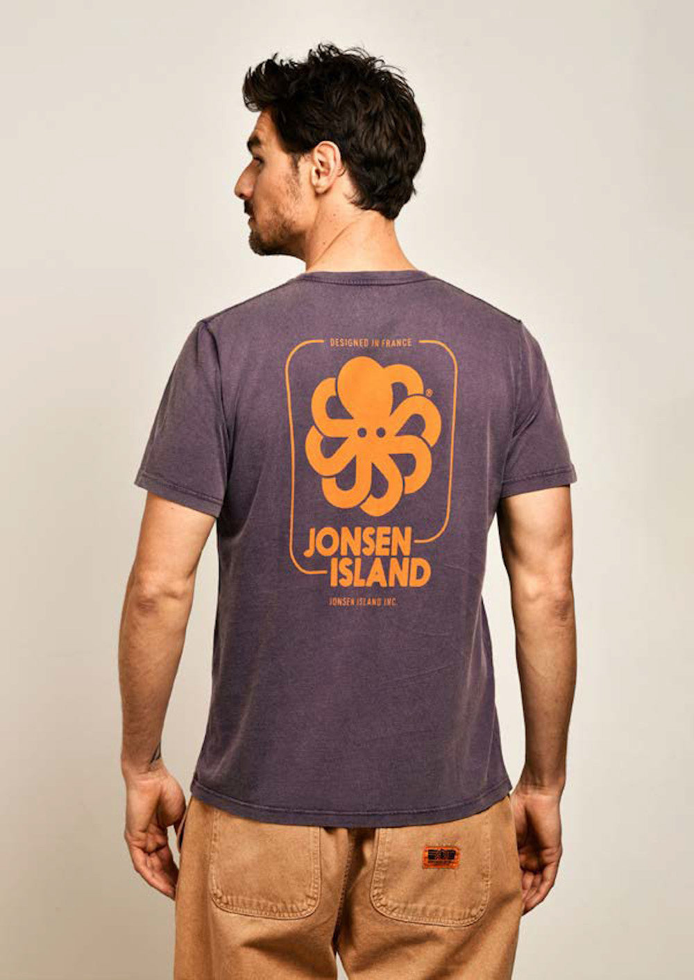 JONSEN TEE-SHIRT CLASSIC BIG LABEL Grape fade out