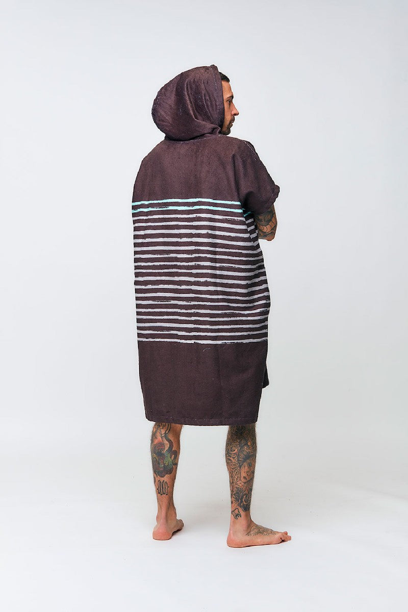 AFTER PONCHO SAILOR STRIPES black