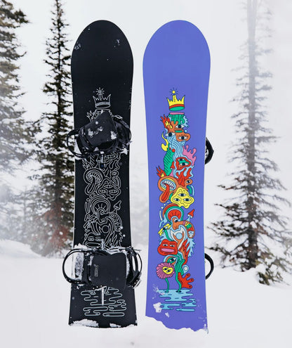 snowboard Burton Counterbalance Hallucinate  en environnement neige