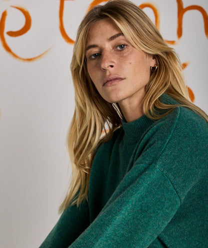 GRAINE PULL LAINE SAVEUR vert foret