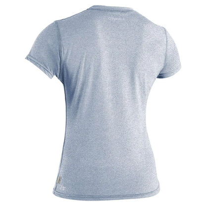 lycra de surf bleu pour femme o'neill manches courtes vue de dos