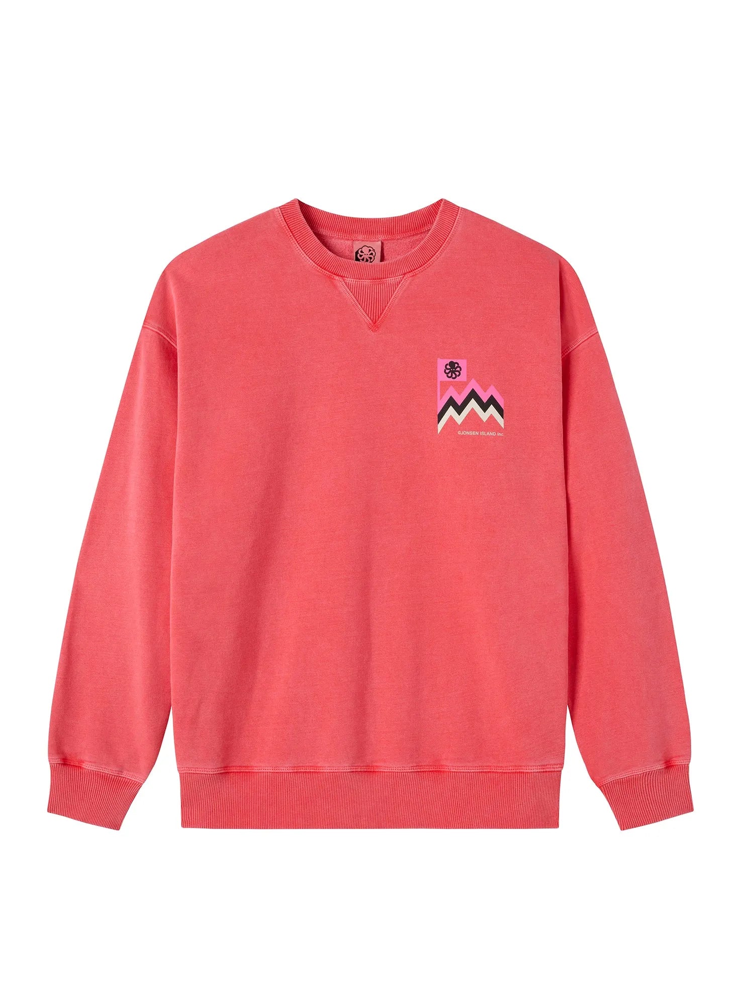 JONSEN ISLAND SWEATSHIRT CONFORT GUSTAVO ZIG ZAG Red f/o