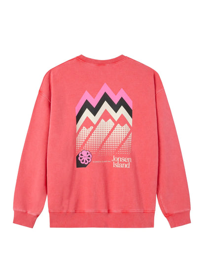 JONSEN ISLAND SWEATSHIRT CONFORT GUSTAVO ZIG ZAG Red f/o