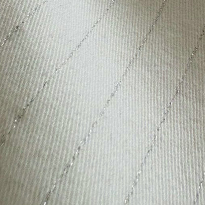 détail fines rayures argentées tissées dans coton
