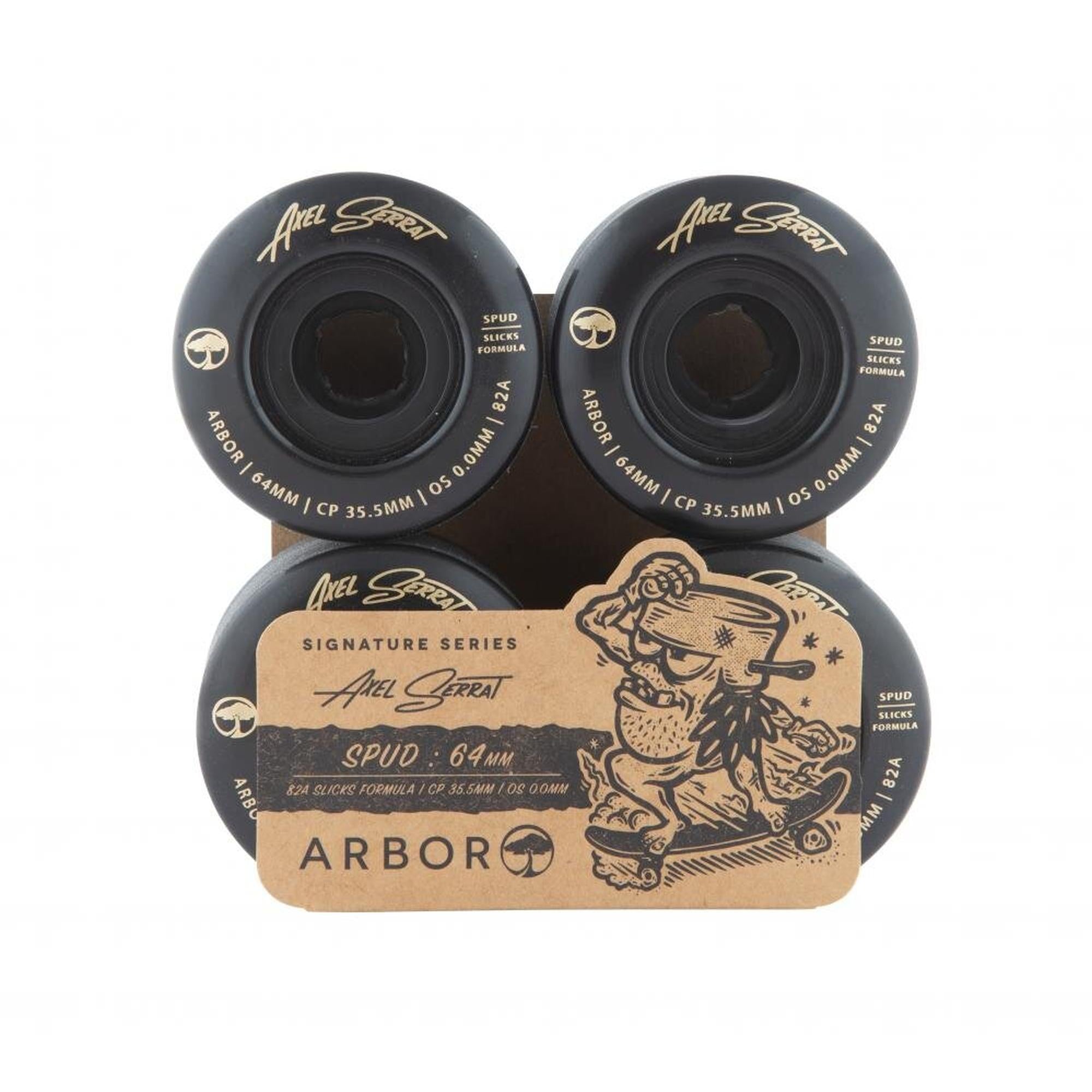 ARBOR ROUES SKATE AXEL SERRAT 64mm PACK 4 Black
