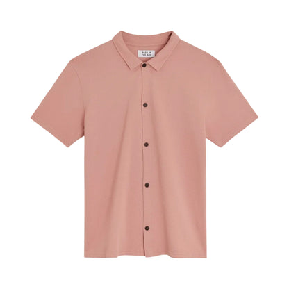 chemise texturee pour homme saumon bask in the sun leikio