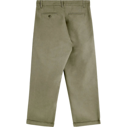 Pantalon large homme Bask in the Sun Izaro vert clair, vue arrière avec poches passepoilées