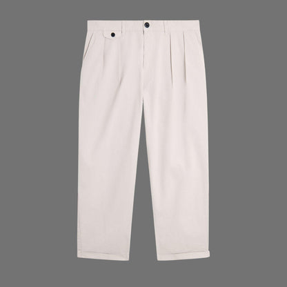 pantalon izaro large a pince blanc pour homme bask in the sun