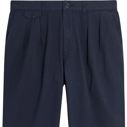 pantalon large homme style surfwear bleu marine detail des pinces avant