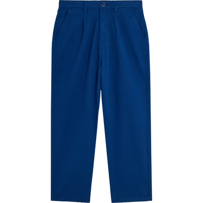 pantalon maguro bleu pour homme oversize a pince vue de face a plat bask in the sun
