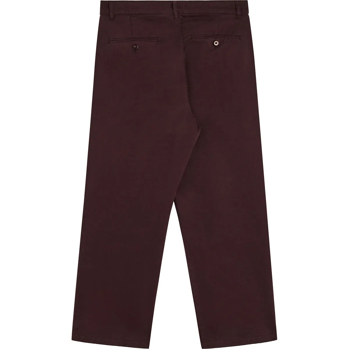 Pantalon large Bask in the Sun Maguro bordeaux, vue arrière avec coupe droite