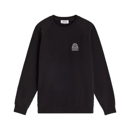 pull noir broderie blanche barbu homme bask in the sun