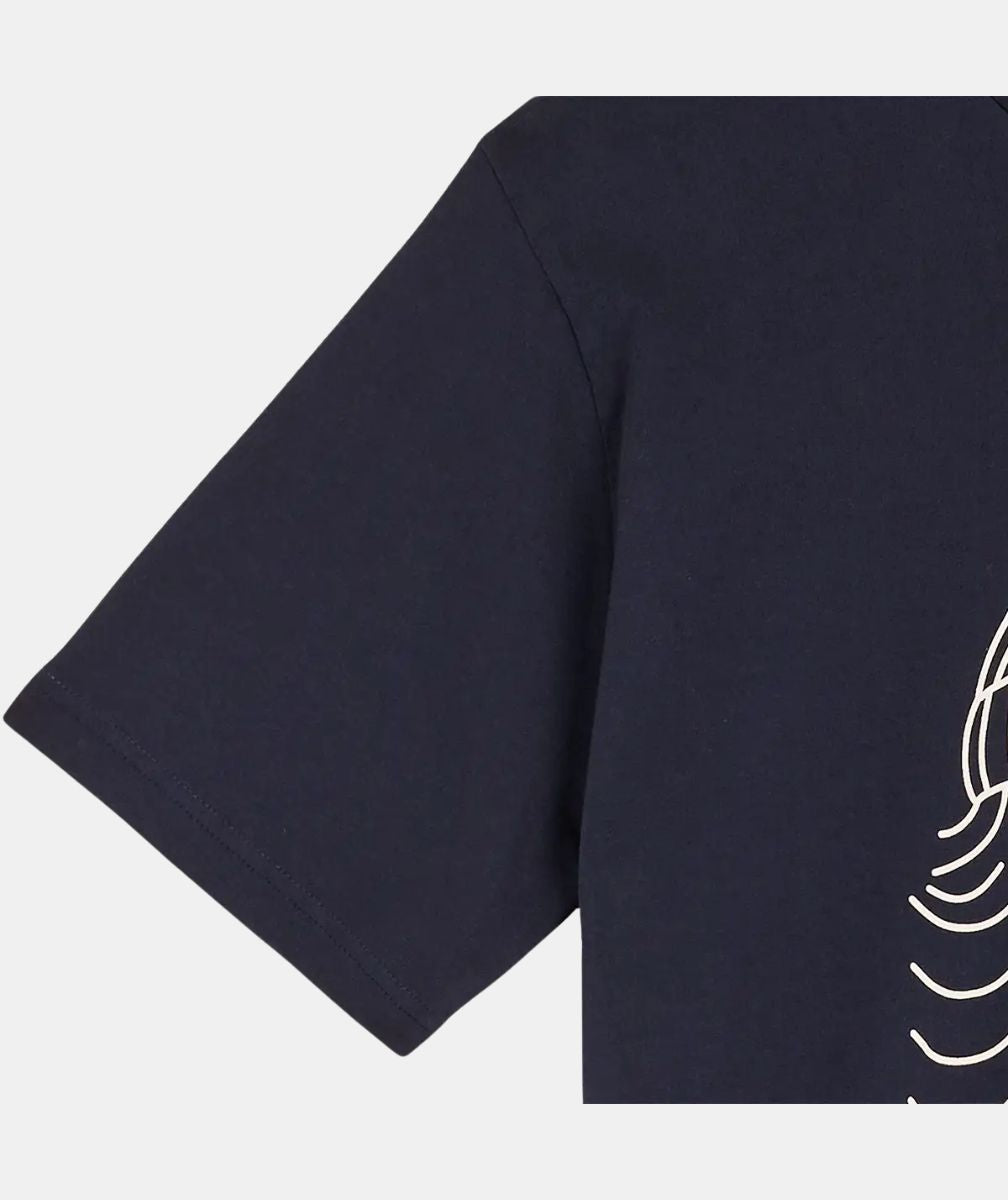 BASK IN THE SUN TEE SHIRT TO THE SEA navy