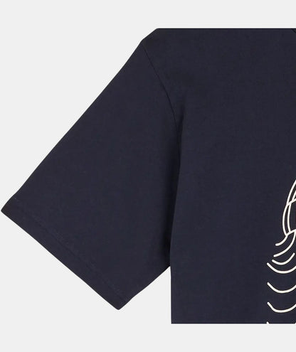 BASK IN THE SUN TEE SHIRT TO THE SEA navy