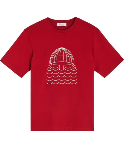 BASK IN THE SUN TEE SHIRT TO THE SEA Cognac