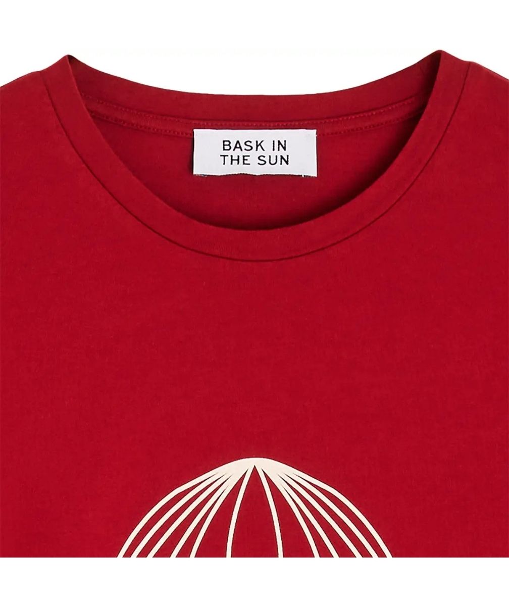 BASK IN THE SUN TEE SHIRT TO THE SEA Cognac