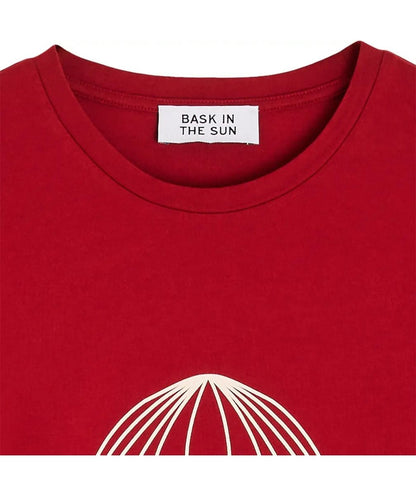 BASK IN THE SUN TEE SHIRT TO THE SEA Cognac