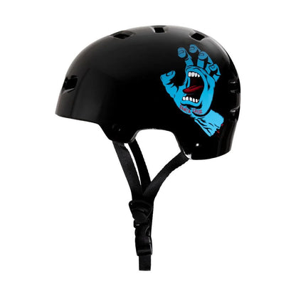 casque skate santa cruz main bleue pour enfant noir