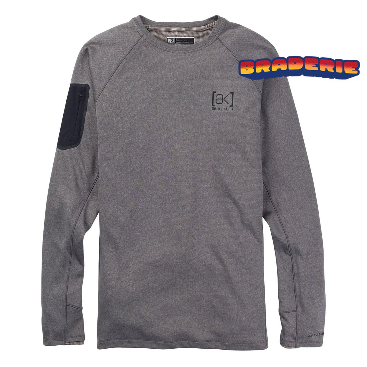 tee shirt repirant AK BURTON gris en polartec