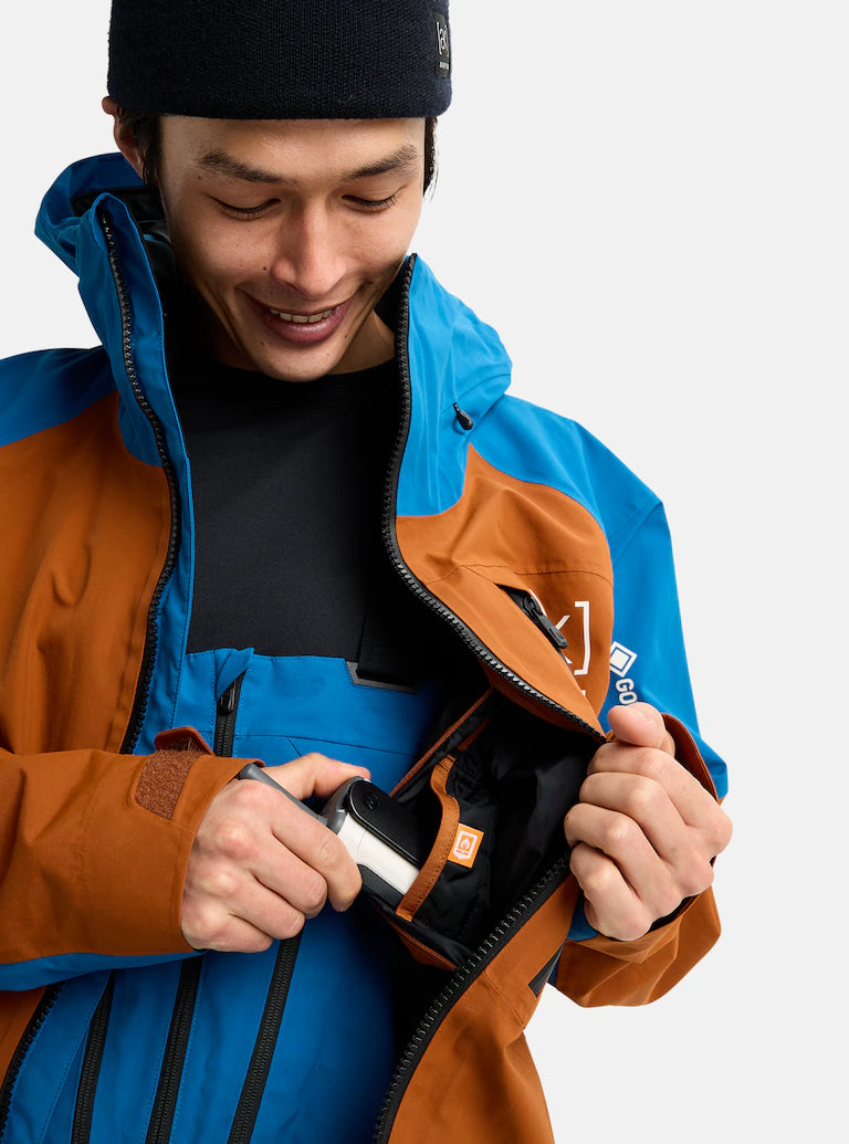 BURTON AK VESTE NEIGE CYCLIC GORE TEX 2L JACKET Chesnut brown blue teal