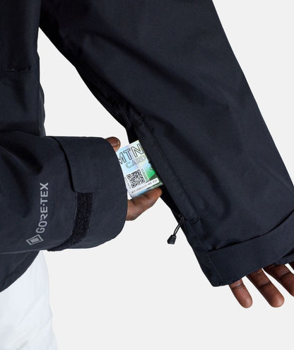 poche forfait veste ski  gore tex noire
