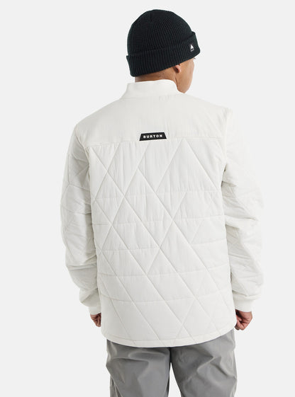 veste burton blanche homme matelassee vue de dos