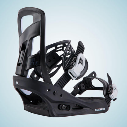 Freestyle Re:Flex Black vue de trois quarts arrière, montrant le haut spoiler noir et les sangles grises et noires