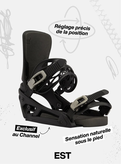 BURTON FIXATIONS SNOWBOARD HOMME CARTEL EST Black