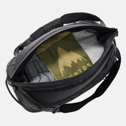 ntérieur du sac Burton Multipath Duffel 60L Black avec poches zippées internes pour organiser ses affaires