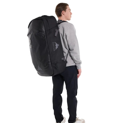 Sac voyage leger Burton Multipath Duffel 90L Black porté en sac à dos avec sangles d’épaules rembourrées convertibles