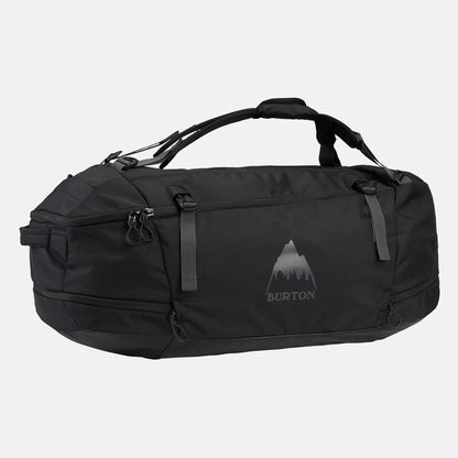Sac Burton Multipath Duffel 90L Black avec grand volume, poignées supérieures et poches zippées