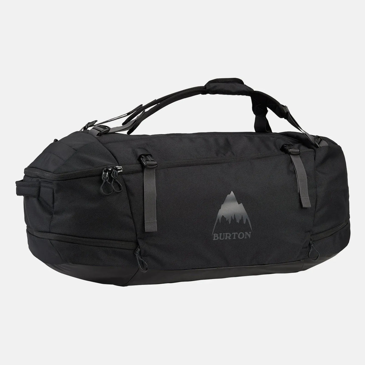 Sac Burton Multipath Duffel 90L Black avec grand volume, poignées supérieures et poches zippées
