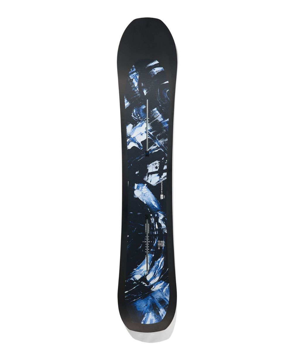 snowboard Burton Cartographer 149 topsheet design bleu et noir