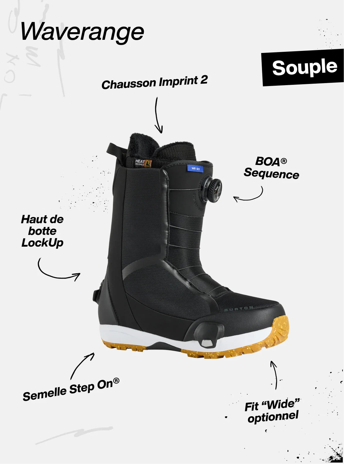 BURTON BOOTS SNOW FEMME WAVERANGE STEP ON Black