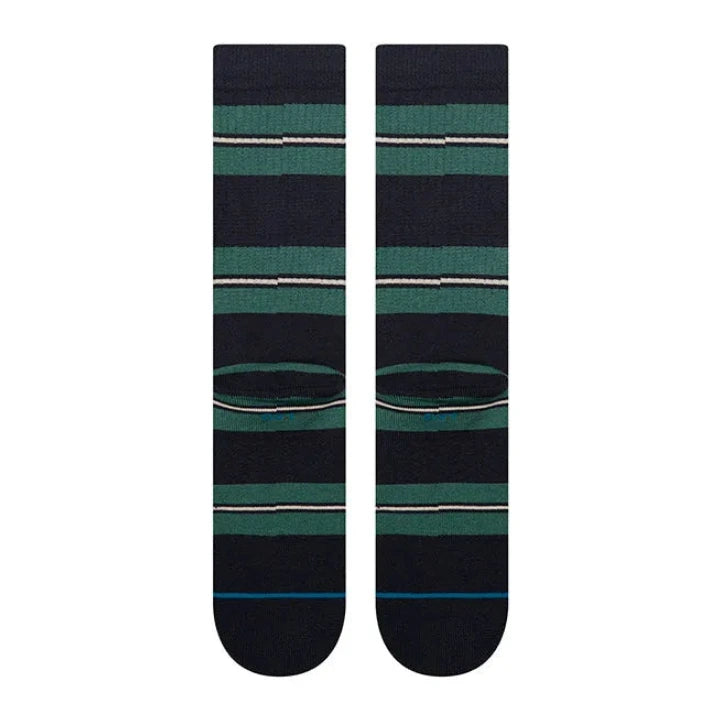 STANCE CHAUSSETTES CAESAR STRIPE CREW green vue de dos amorti moyen