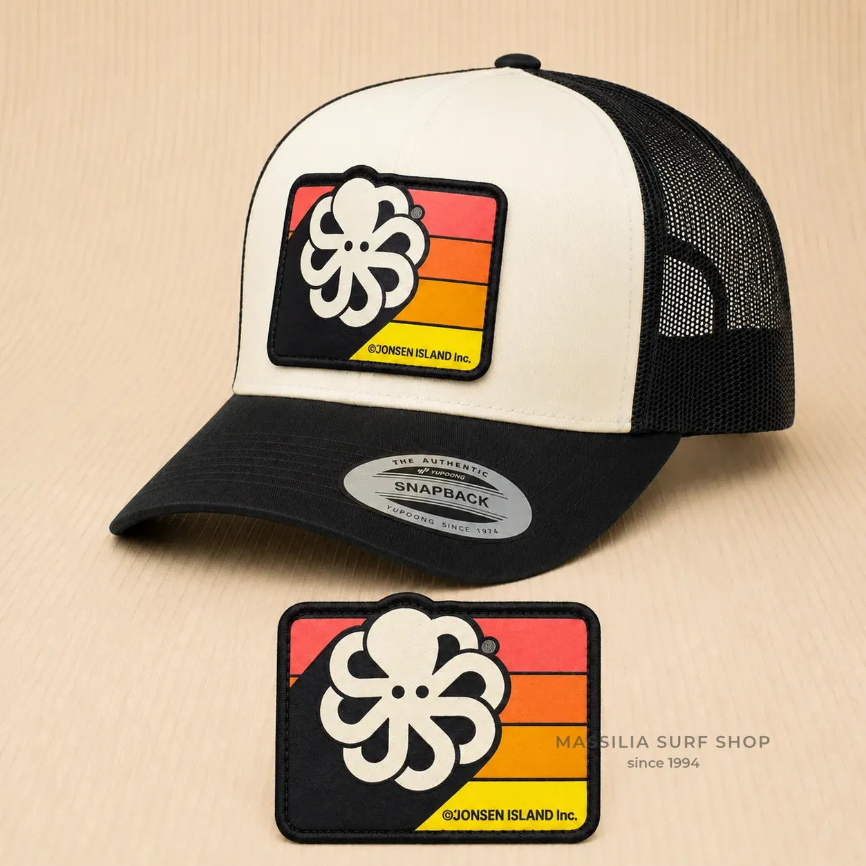 casquette-jonsen-island-blanche-tv-screen-coconut-zoom-logo