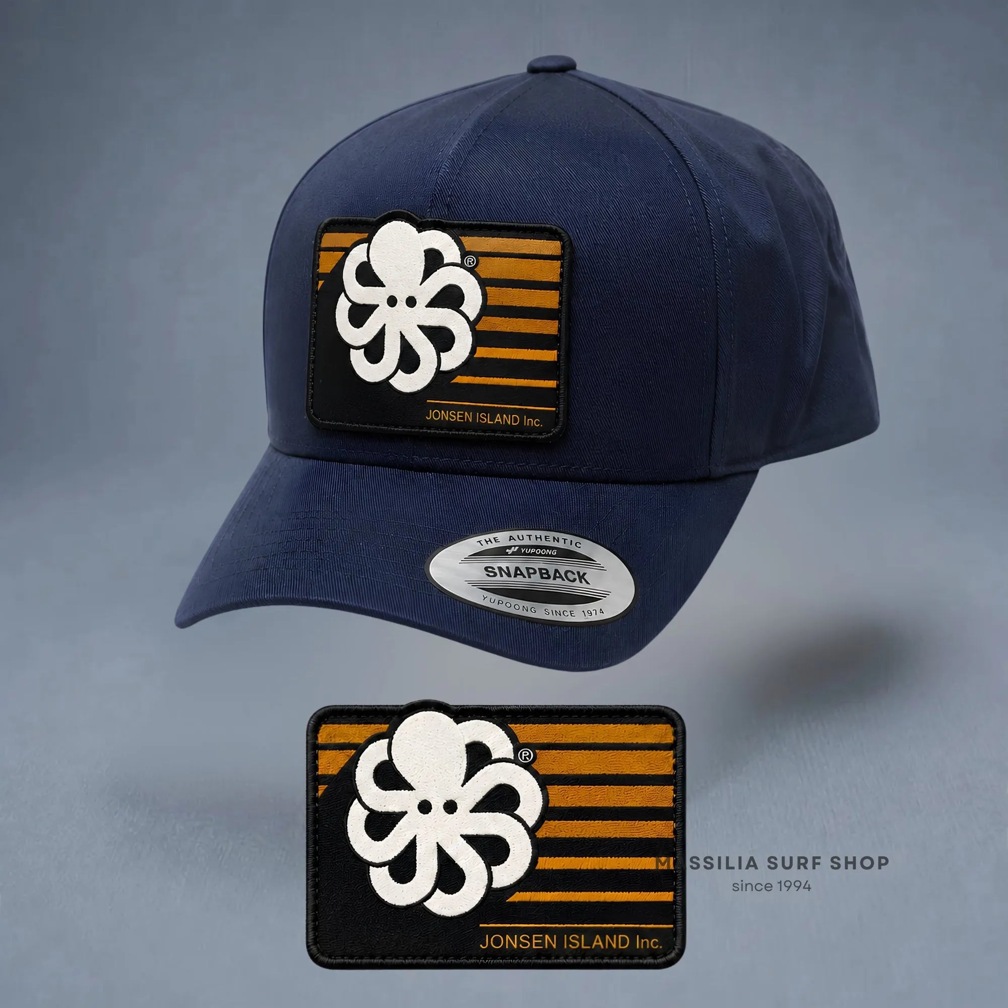 casquette bleu jonsen video screen navy zoom logo poulpe orange