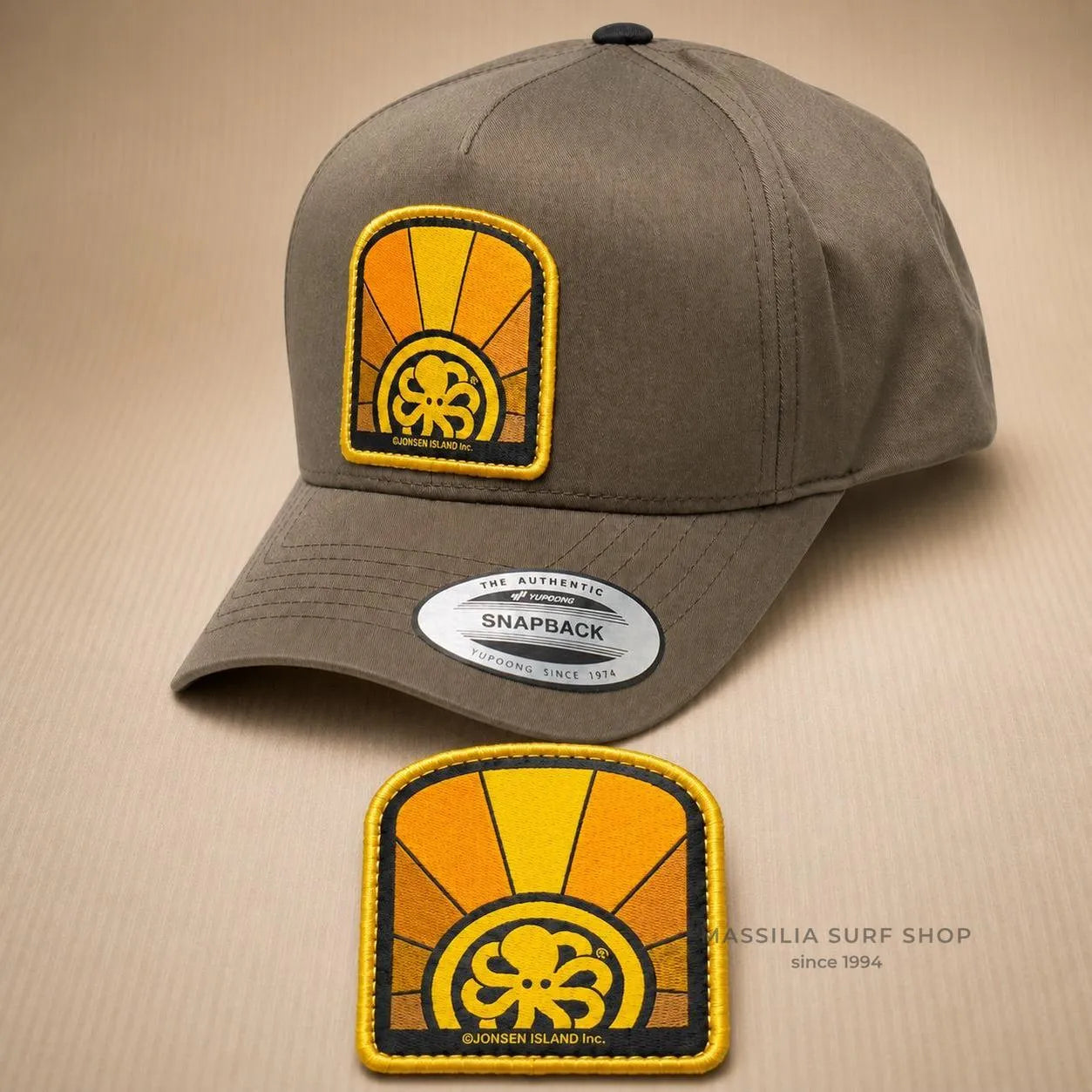 jonsen casquette marron zoom logo orange 