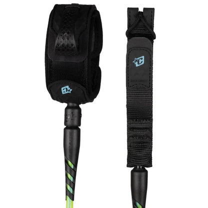 Leash surf Creatures of Leisure 6 pieds coloris vert citron et noir