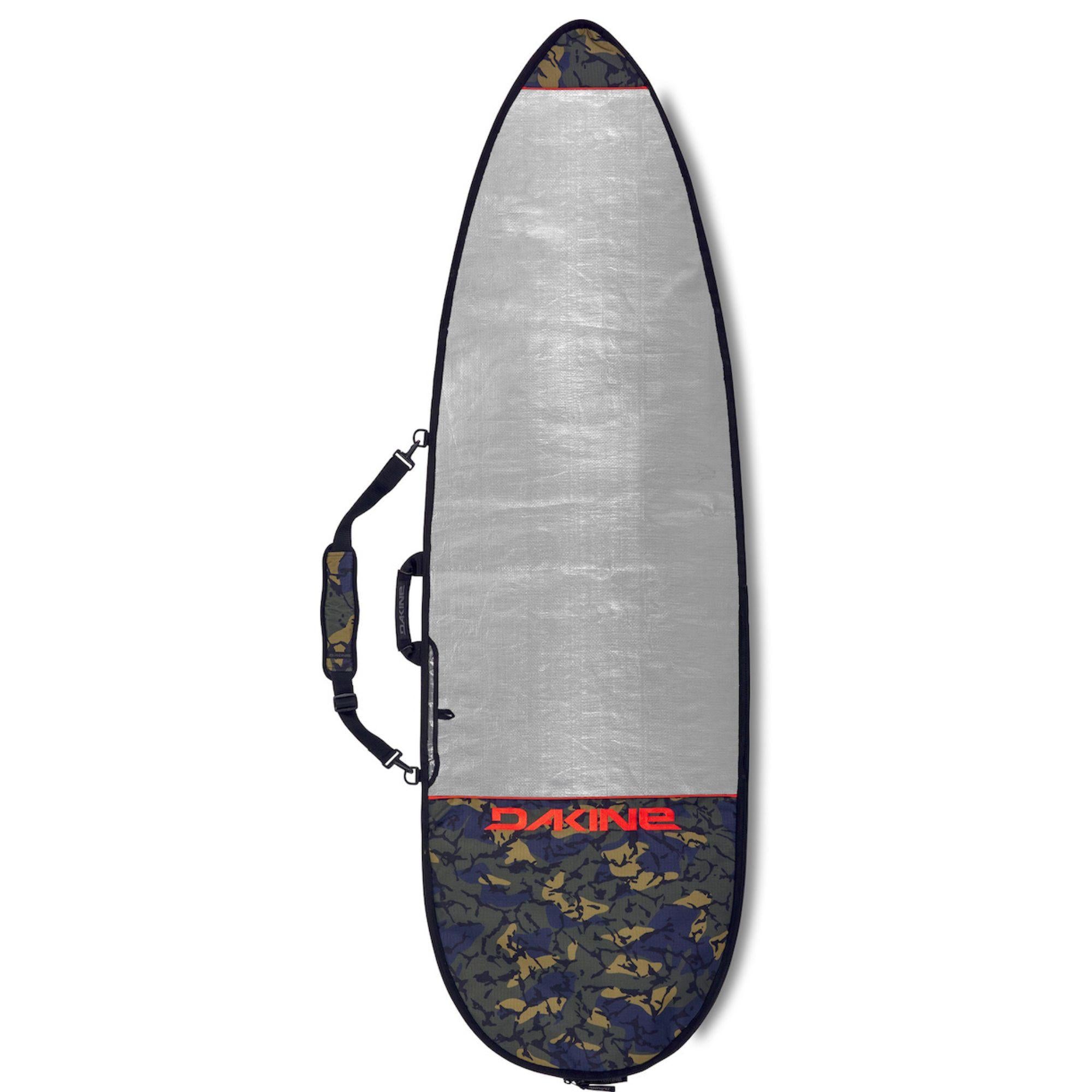 housse de surf 5mm grise et camouflage dakine vue de face