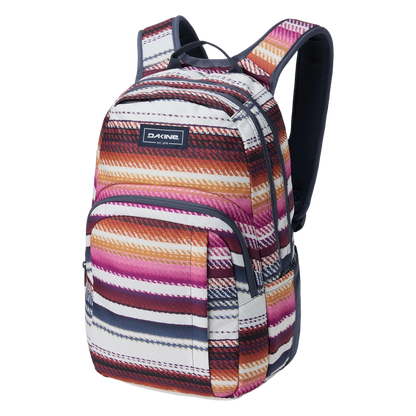 sac à dos campus 25 litres avec rayures rouges et oranges vue de face