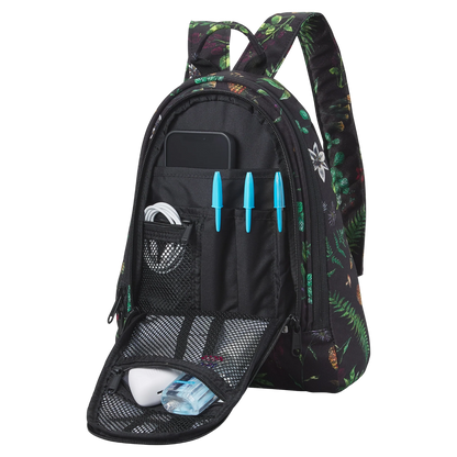 sac à dos dakine 6.5 litres noir dakine cosmo vu de l'intérieur avec différents compartiments