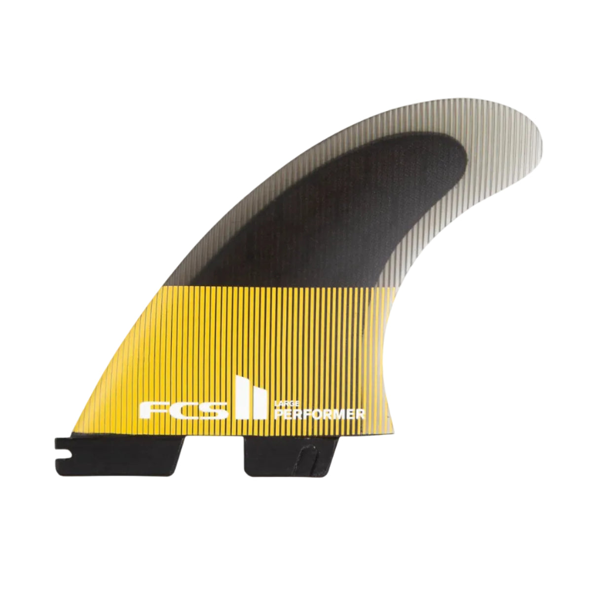 derive de surf noire et jaune fcs II performer vue a plat