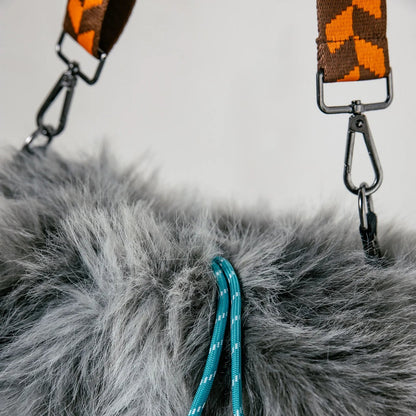 FREEMAN T.PORTER SAC FOURRURE KIKI BEAR grey