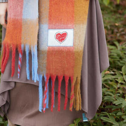 Verb To Do Echarpe Maxi Go For It Heart Multi Red