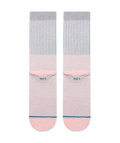 Vue arrière des chaussettes Stance Jigglypuff crew avec talon et zone de confort sous le pied