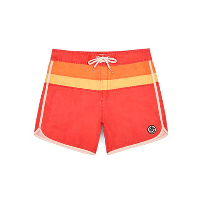 JONSEN ISLAND BOARDSHORT JON 1 STRIPE Red à plat vue face