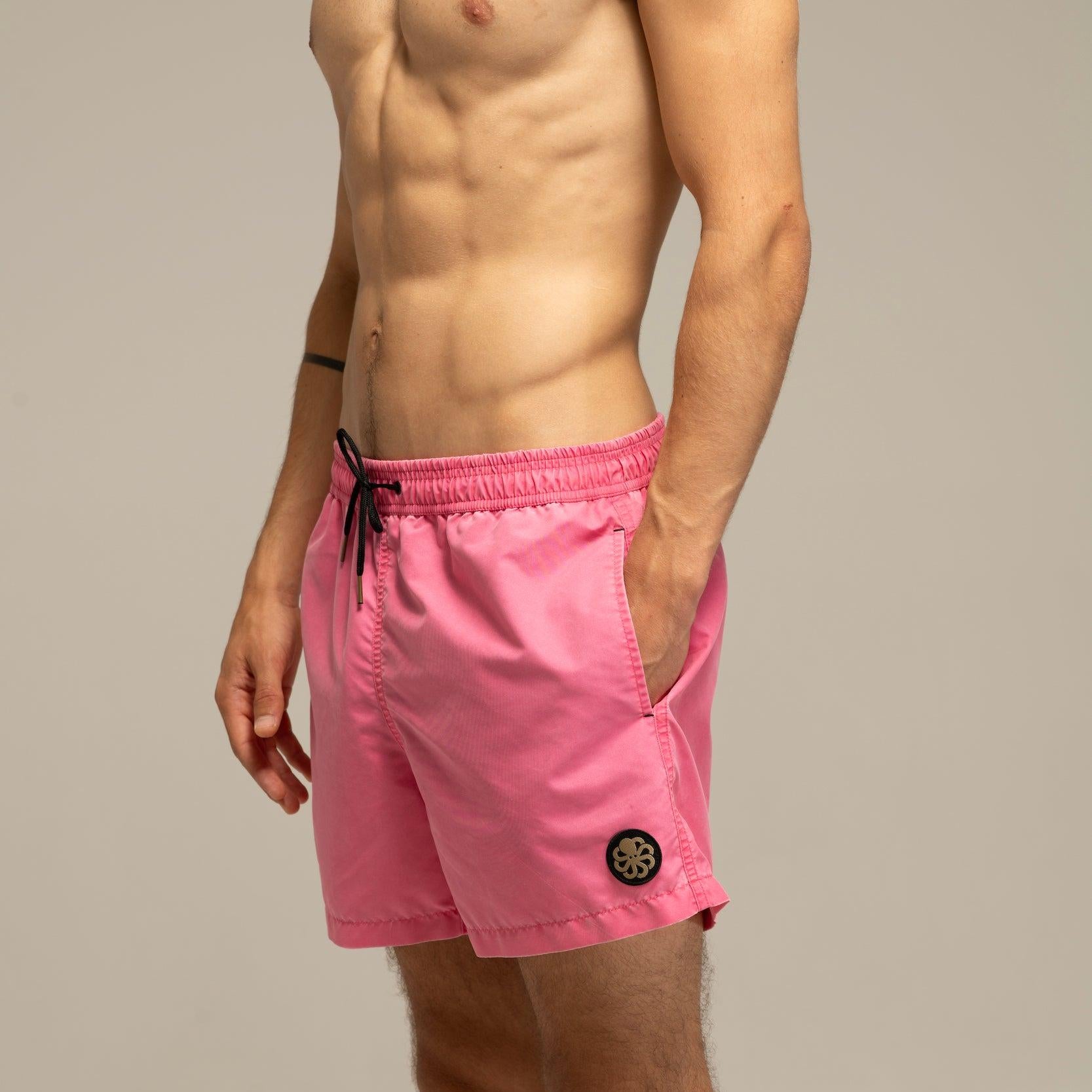 JONSEN ISLAND BOARDSHORT SPERONE Pink porté vue graphisme