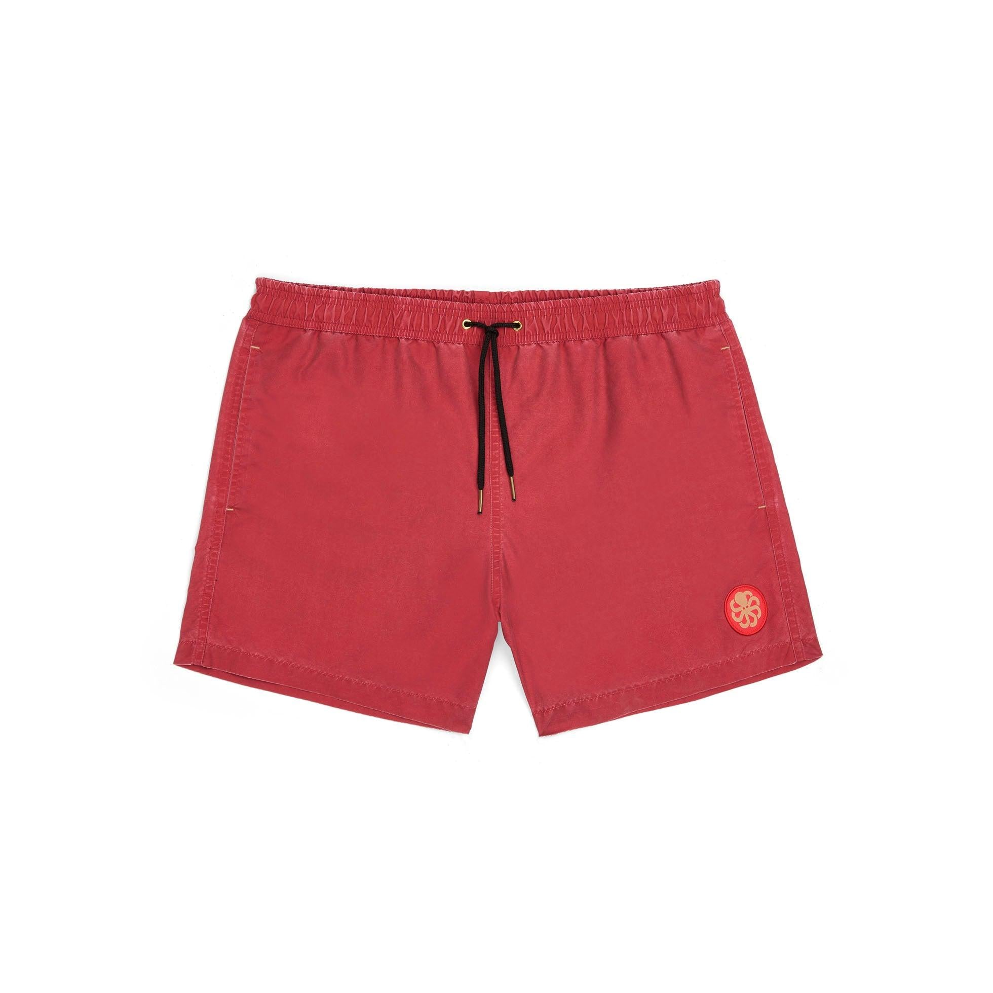 short de bain surf homme royal red Jonsen Island Sperone vue face slip filet